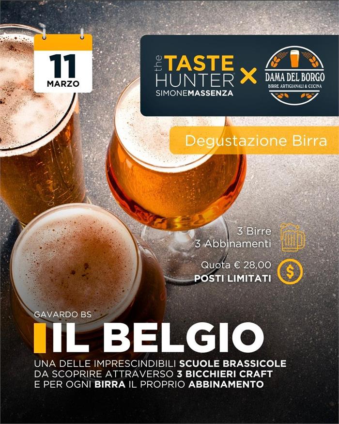 Serata degustazione Birre stile Belga del 11 marzo 2025